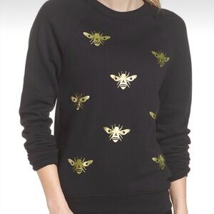 Ultracor Black Sweatshirt & leggings set gold bees small